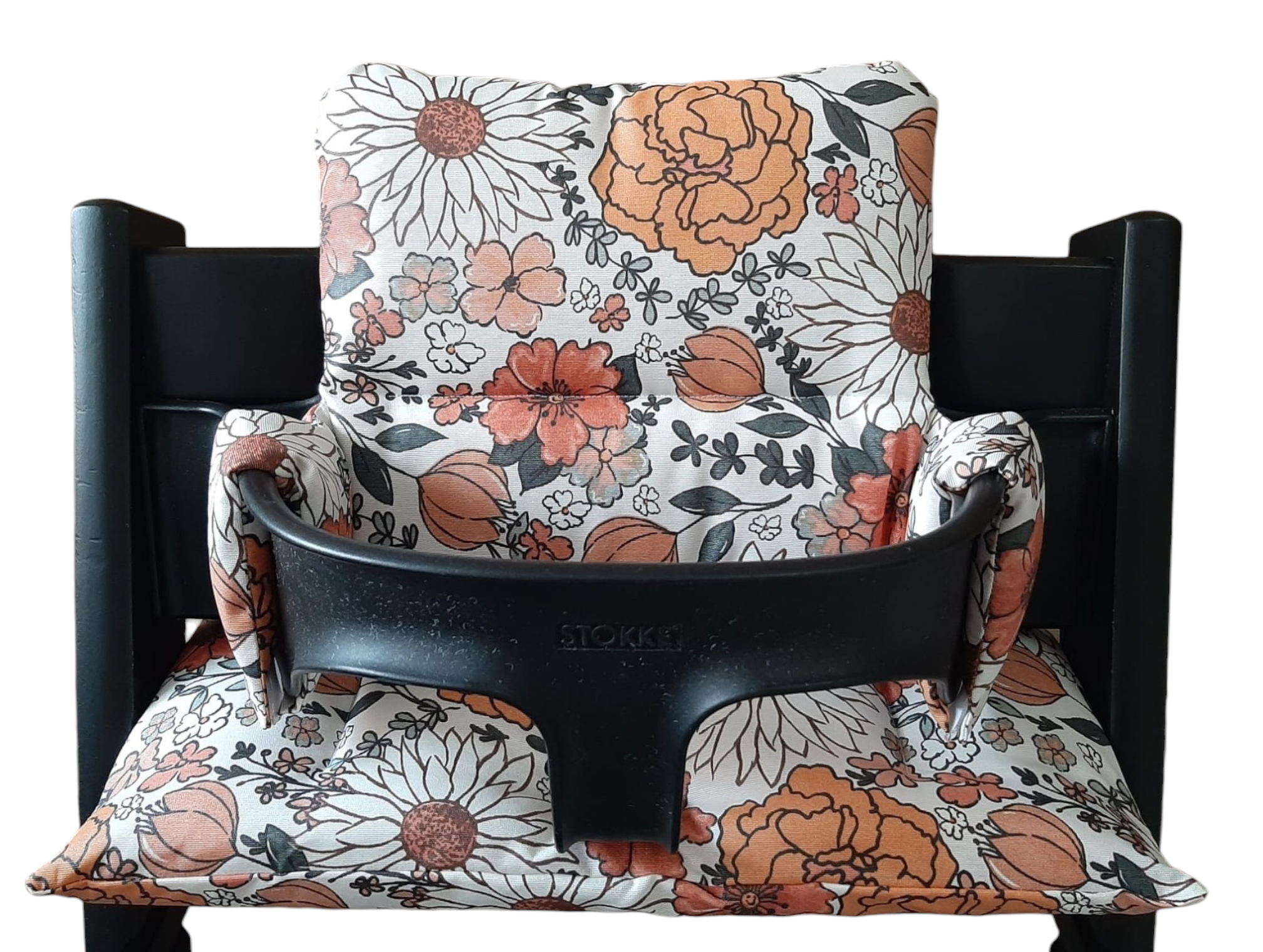 Kussenset gecoat retro bloemen