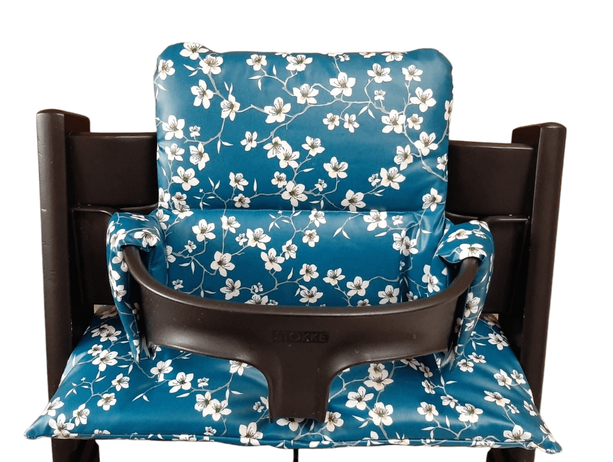 Kussenset gecoat blauw bloemen