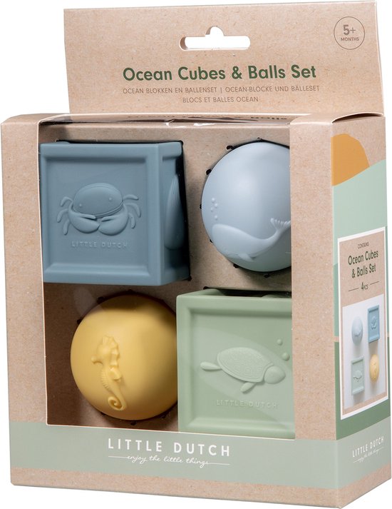 Verpakking van de ocean cubes en balls set.