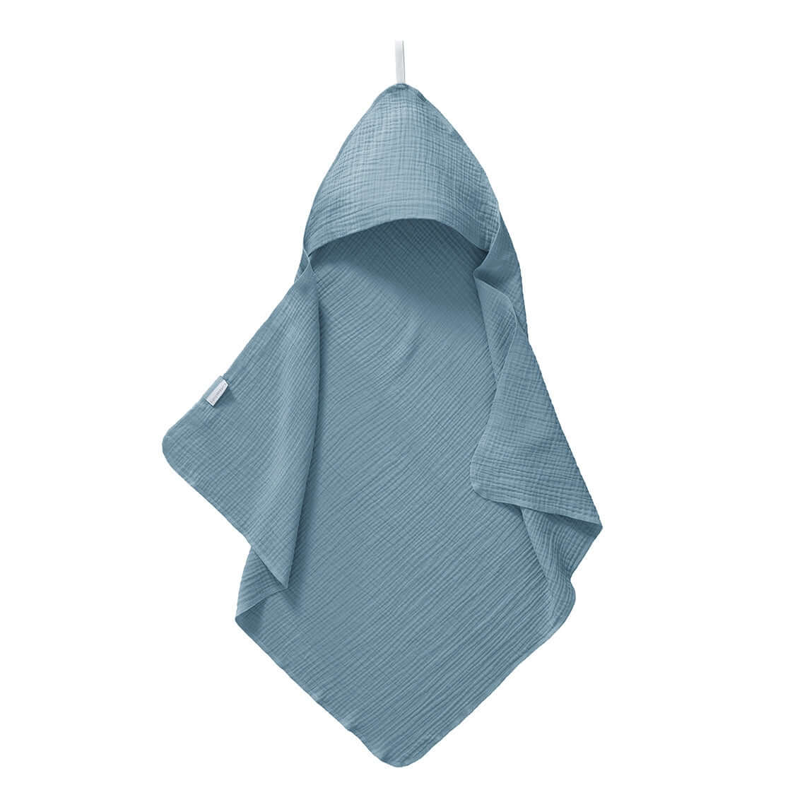 Cottonbaby Badcape soft luxe, hydrofiel, oudblauw,